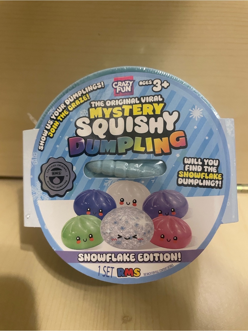 Mystery Squishy Dumpling - Snowflake Edition (Blue) by